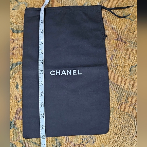 Chanel Shoe String Drawstring Dust Bag Cover Pouch Wallet Wristlet Clutch Shoes - Picture 3 of 4